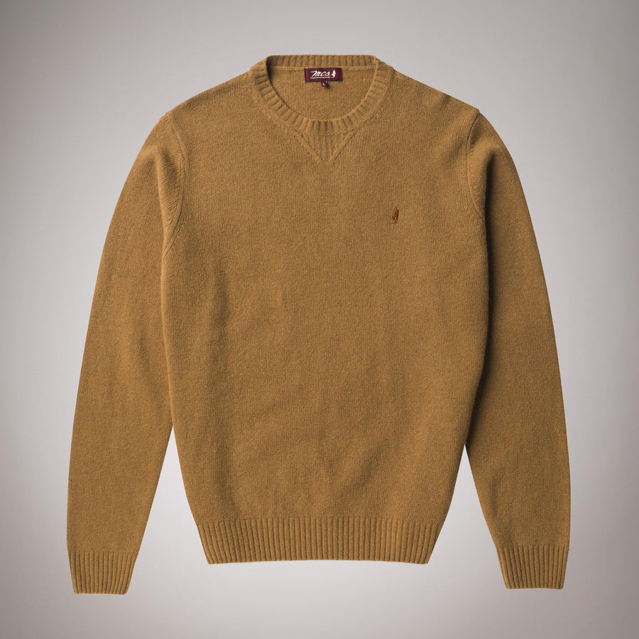Maglione girocollo in lambswool ritorto