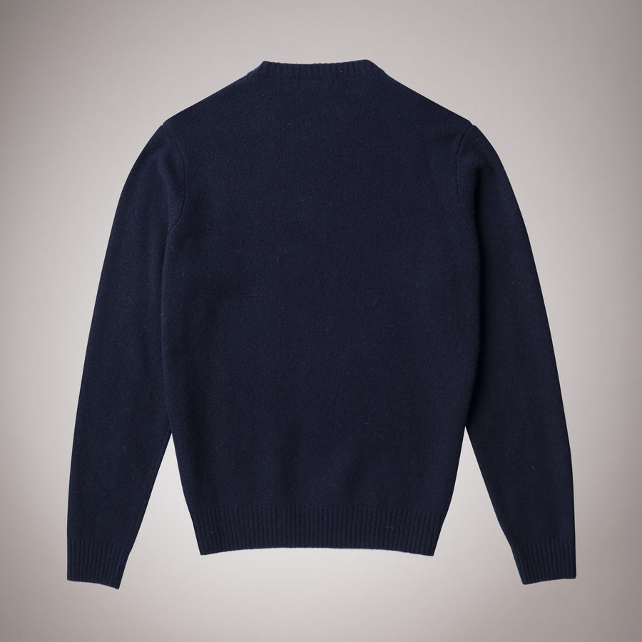 Maglione girocollo in lambswool ritorto