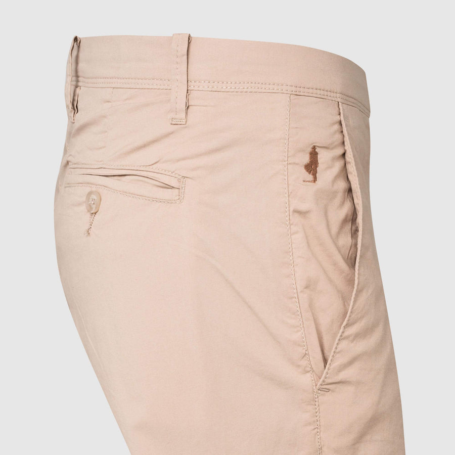 Pantaloni chino in popeline di cotone elasticizzato