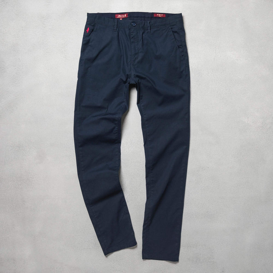 Pantaloni chino in popeline di cotone elasticizzato