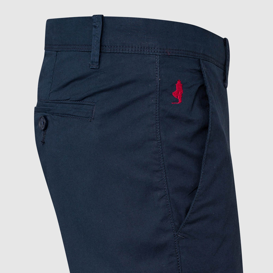 Pantaloni chino in popeline di cotone elasticizzato