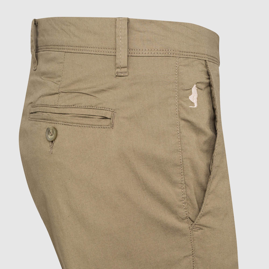 Pantaloni chino in popeline di cotone elasticizzato