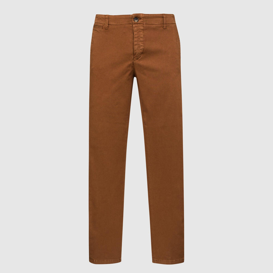 Pantalone chino in cotone sovratinto