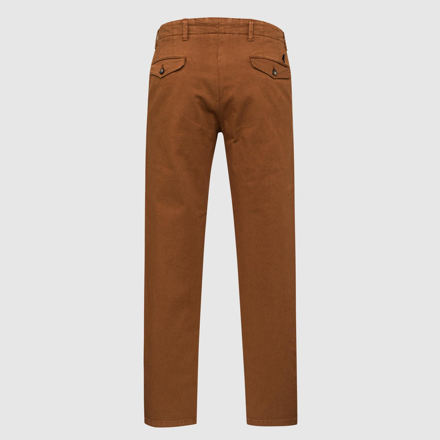 Pantalone chino in cotone sovratinto