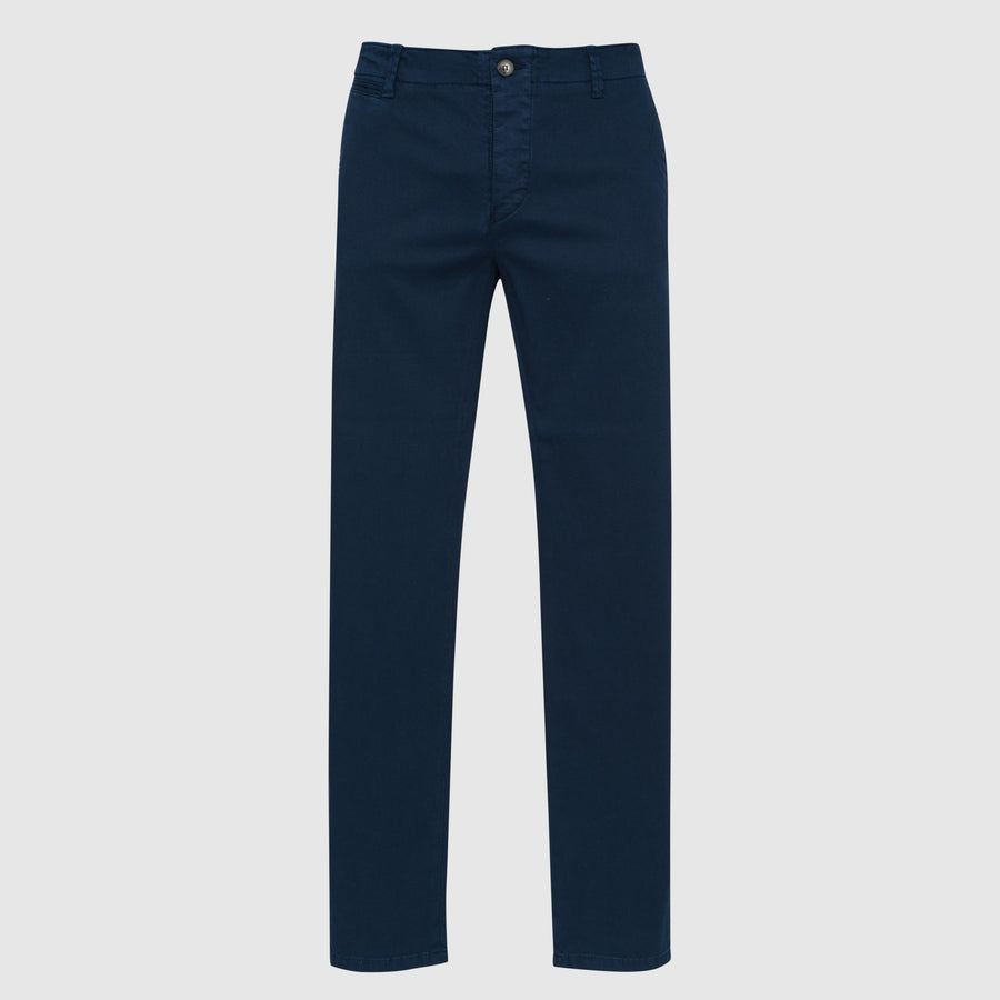 Overdyed cotton chino trousers