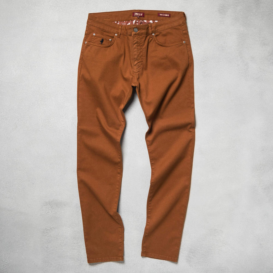 Pantalone cinque tasche in panama stampato
