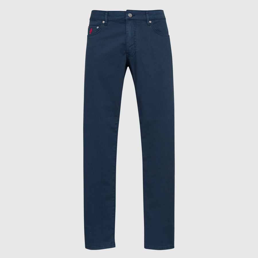 Pantalone cinque tasche in panama stampato
