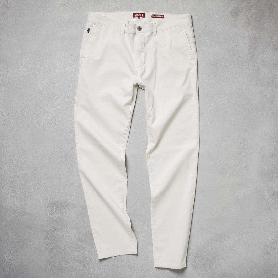 Pantaloni chino in tricotina di cotone elasticizzata