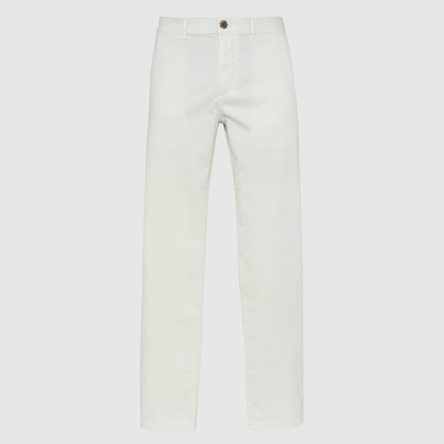 Pantaloni chino in tricotina di cotone elasticizzata