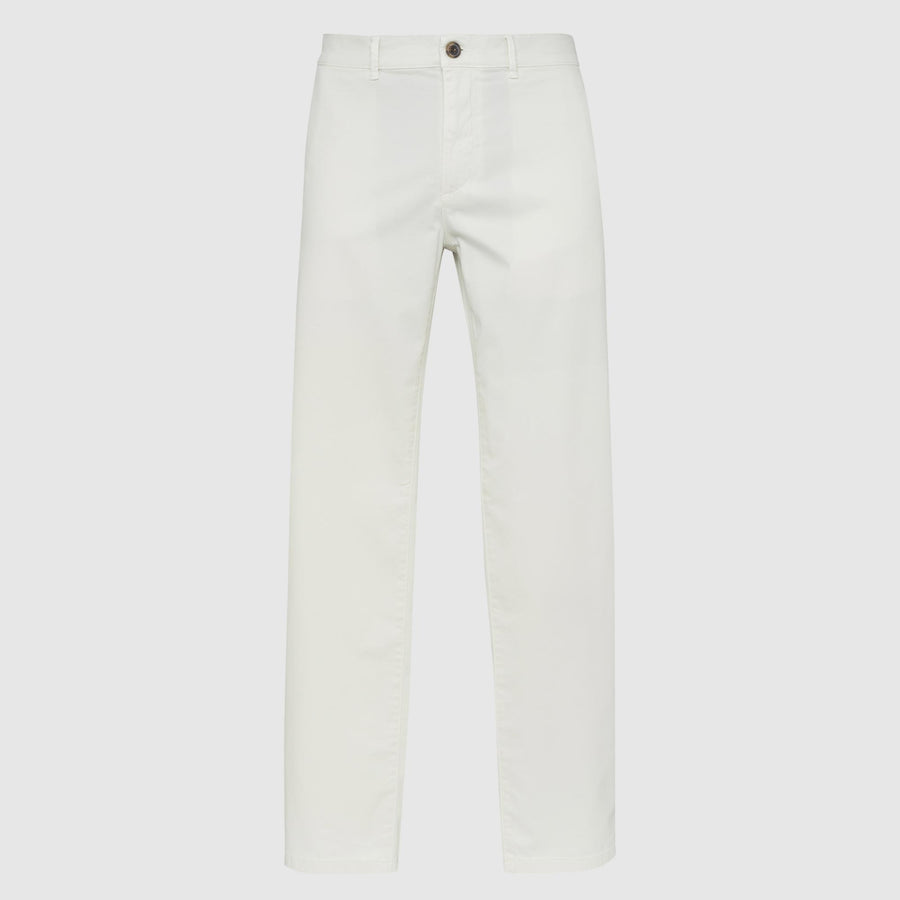 Stretch cotton tricotine chino trousers