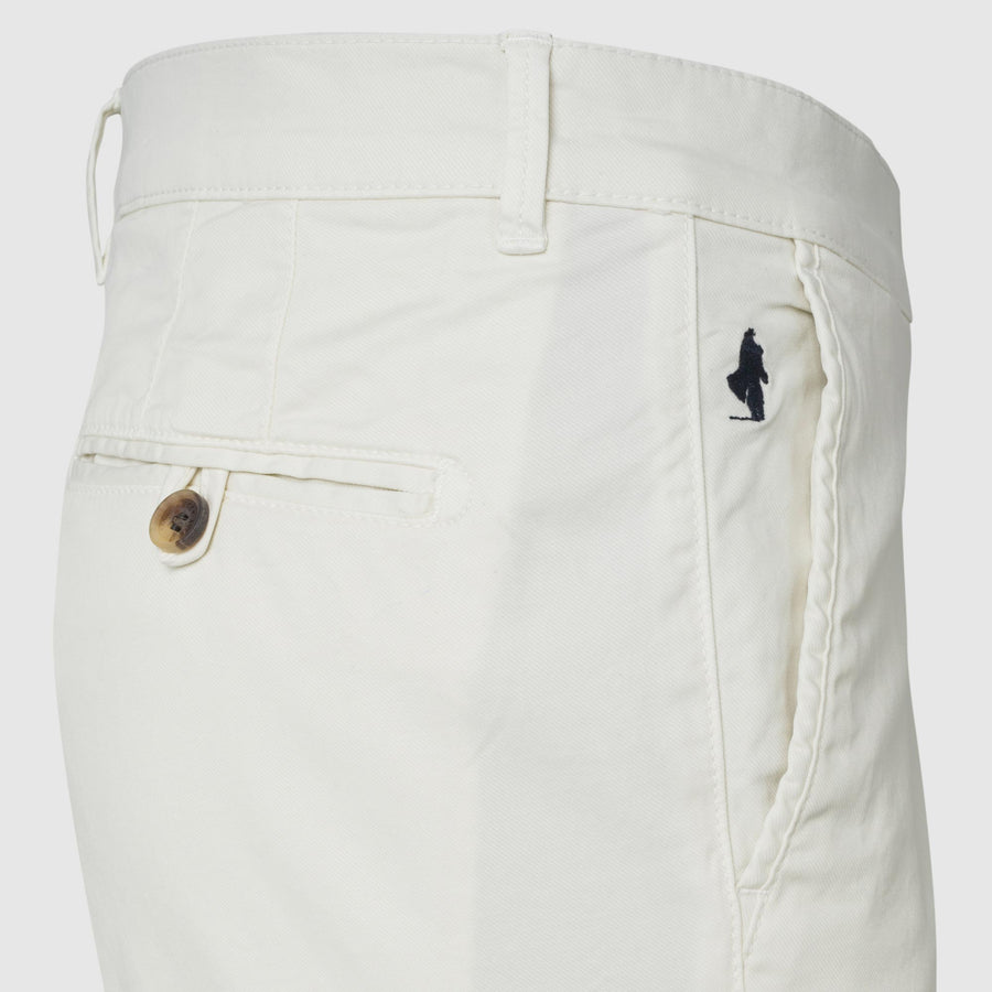 Stretch cotton tricotine chino trousers