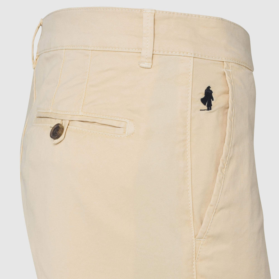 Pantaloni chino in tricotina di cotone elasticizzata