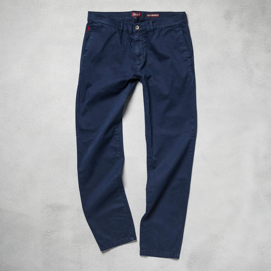 Pantaloni chino in tricotina di cotone elasticizzata
