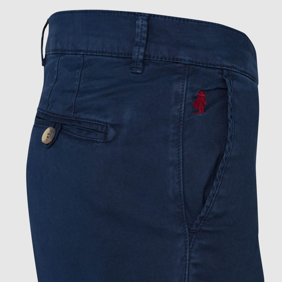 Pantaloni chino in tricotina di cotone elasticizzata