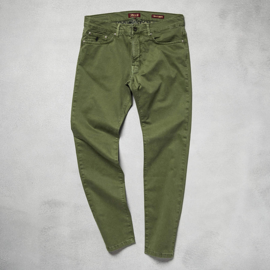 Pantaloni cinque tasche in tessuto spinato