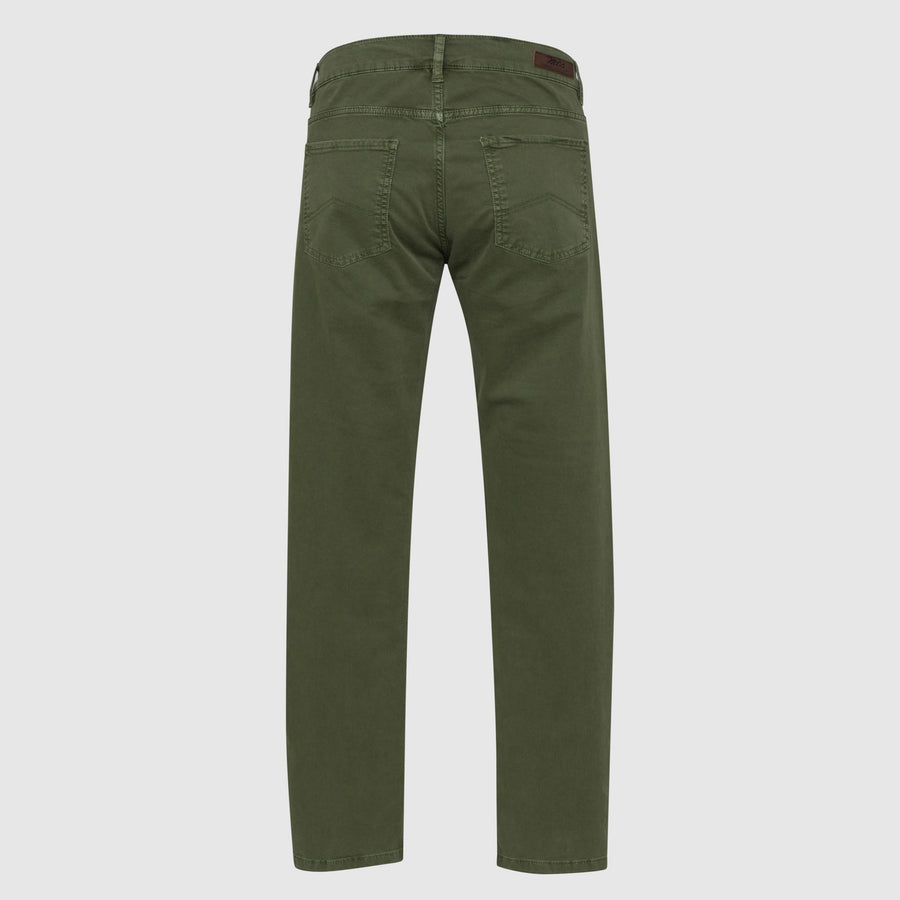 Pantaloni cinque tasche in tessuto spinato