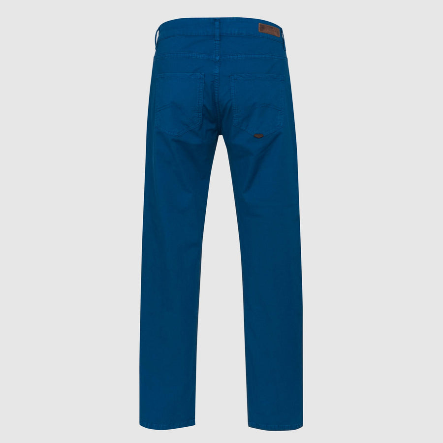 Pantaloni cinque tasche in gabardina stretch