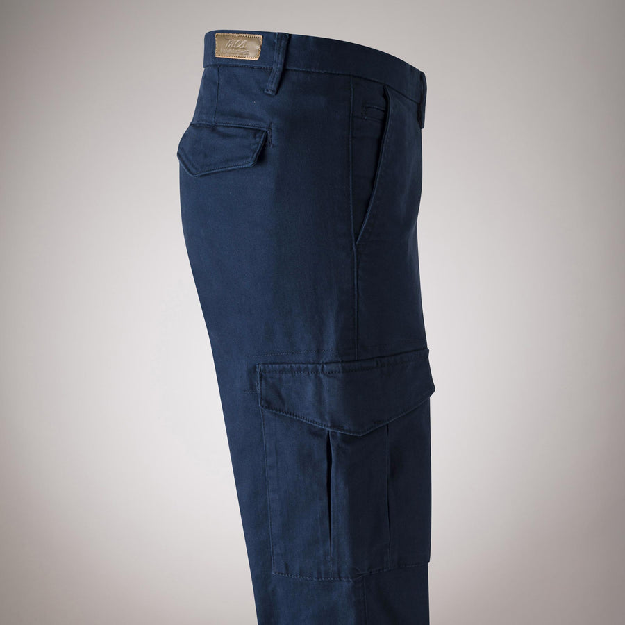 Chino Cargo in Gabardina di Cotone