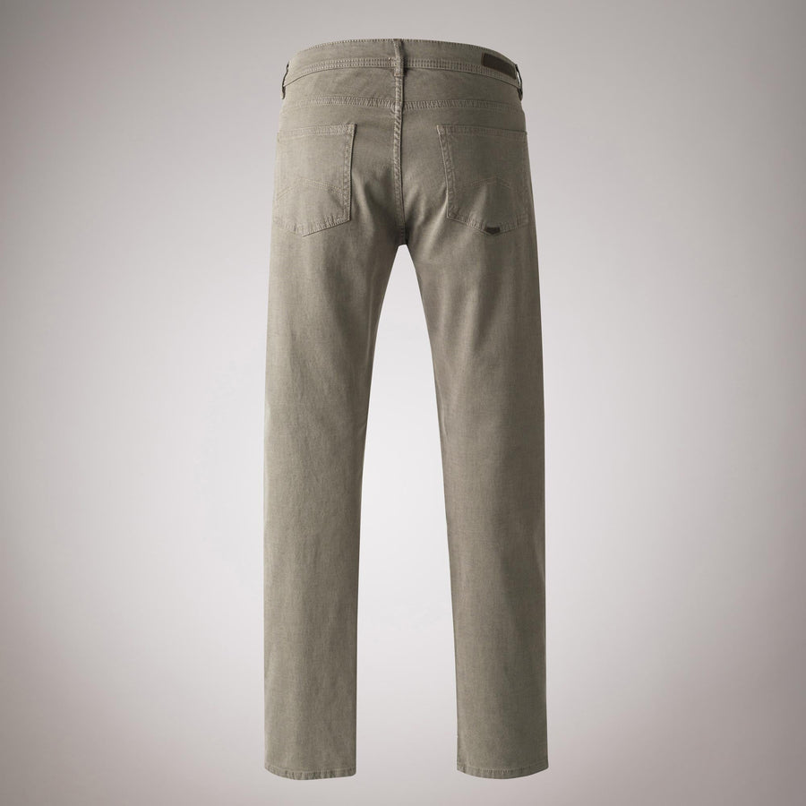Slim fit five-pocket cotton rep trousers