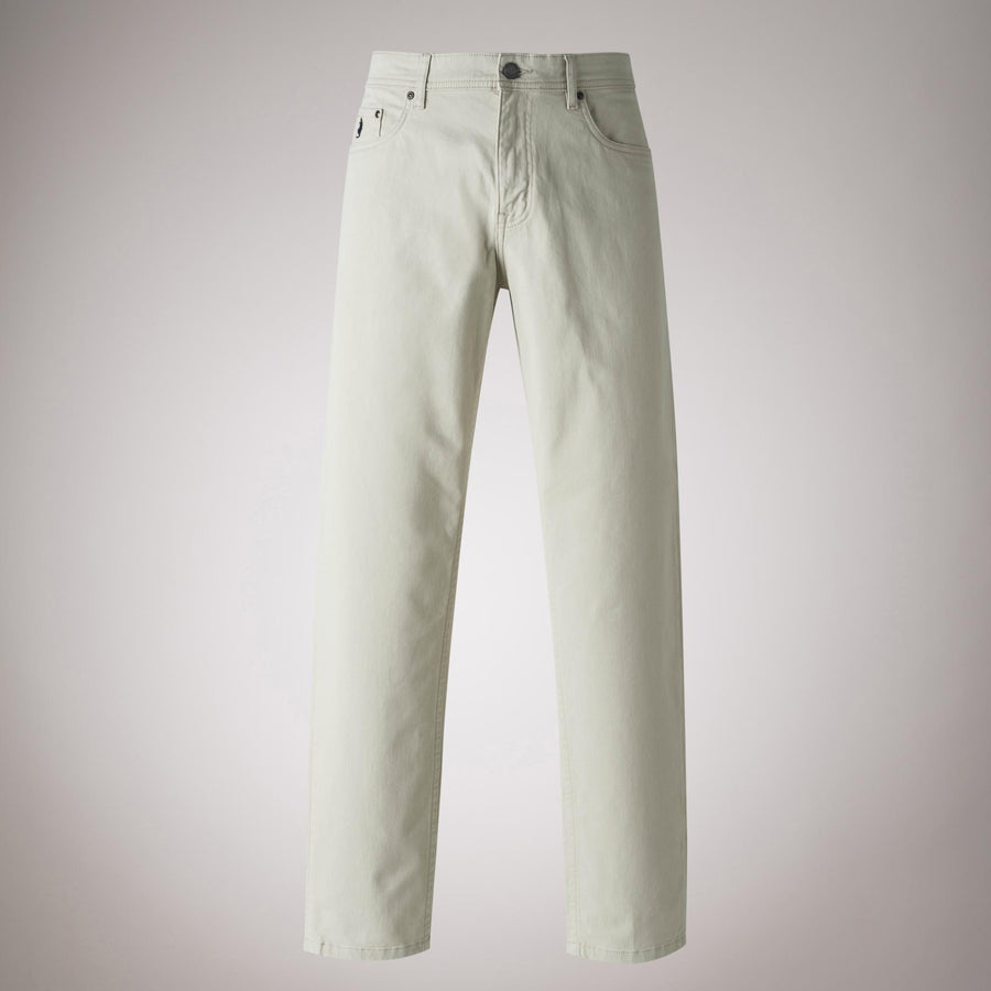 Regular fit five-pocket gabardine trousers