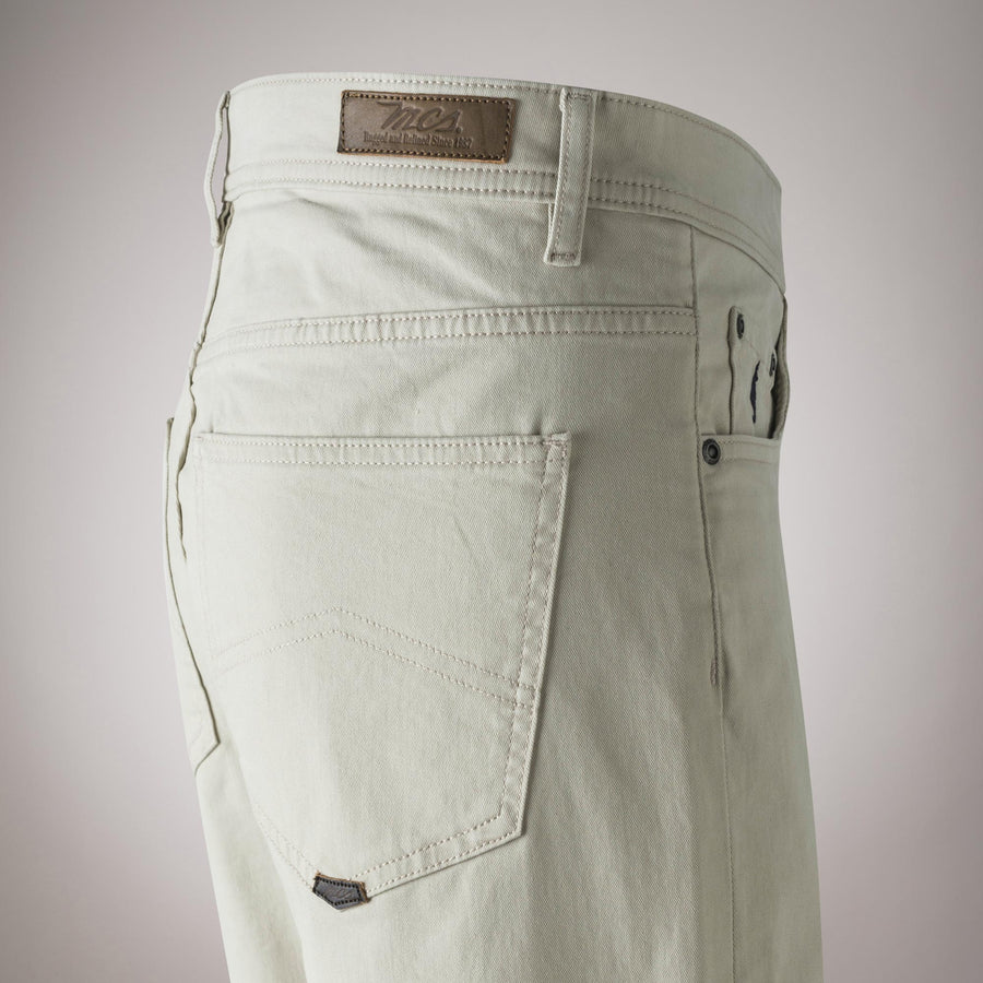 Regular fit five-pocket gabardine trousers