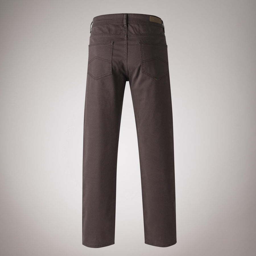 Regular fit five-pocket gabardine trousers