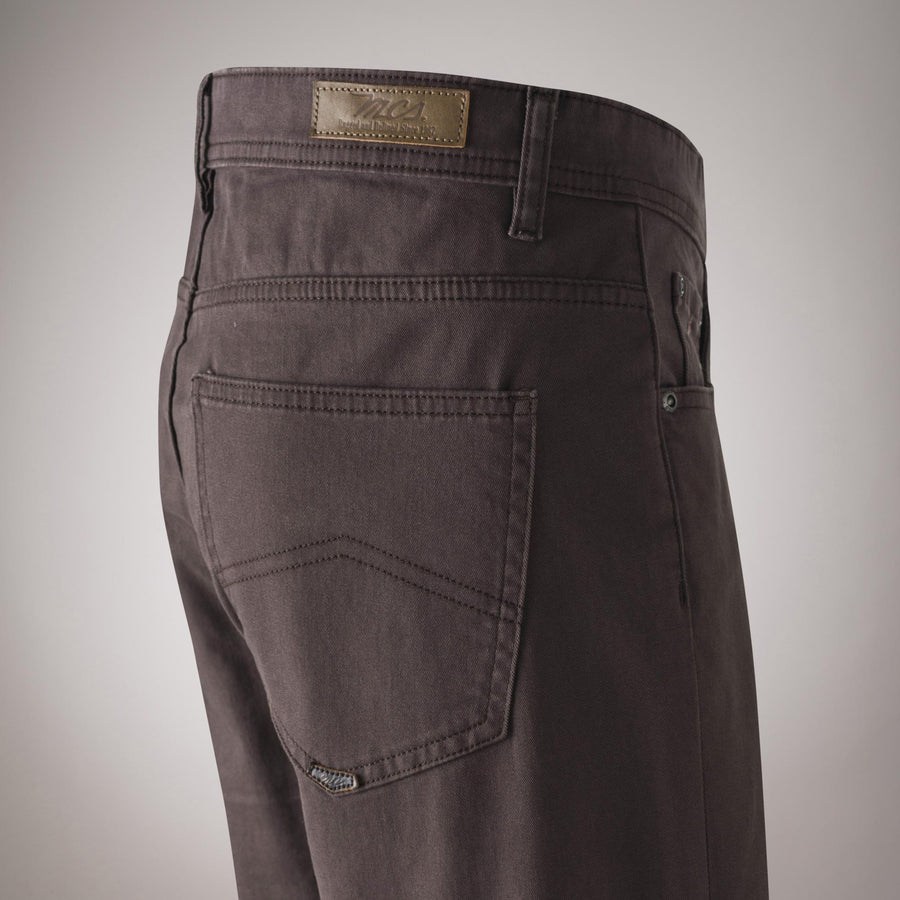 Regular fit five-pocket gabardine trousers