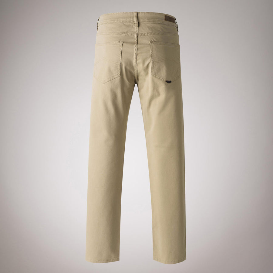 Regular fit five-pocket gabardine trousers