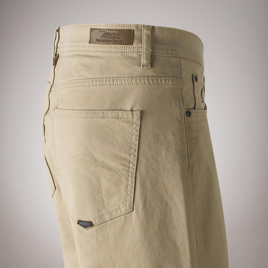 Regular fit five-pocket gabardine trousers
