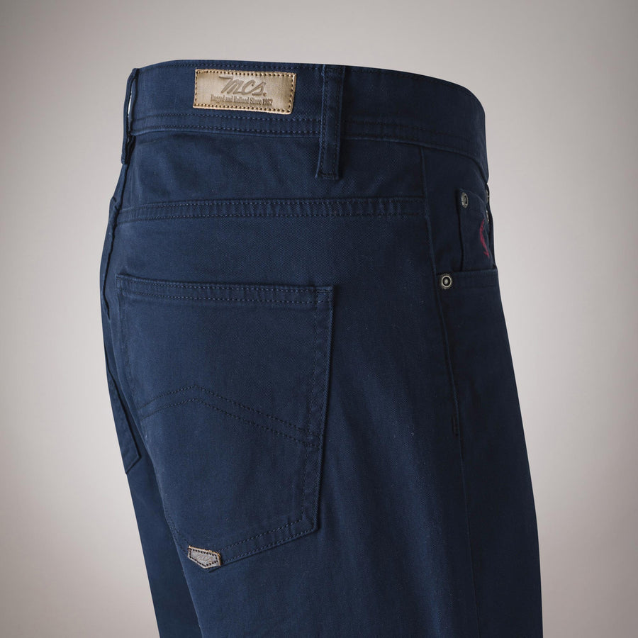 Regular fit five-pocket gabardine trousers