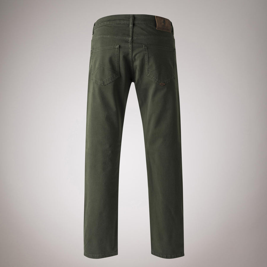 Regular fit five-pocket trousers in broken twill