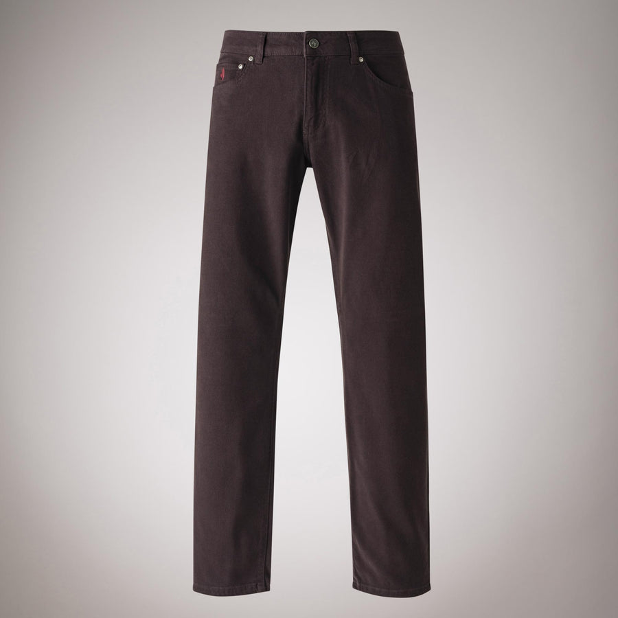 Five-pocket trousers in cotton twill and tencel