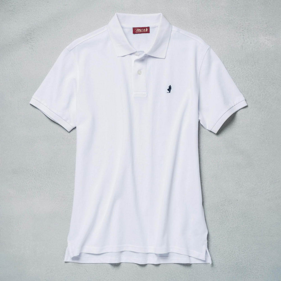 Enzyme-washed solid colour polo shirt