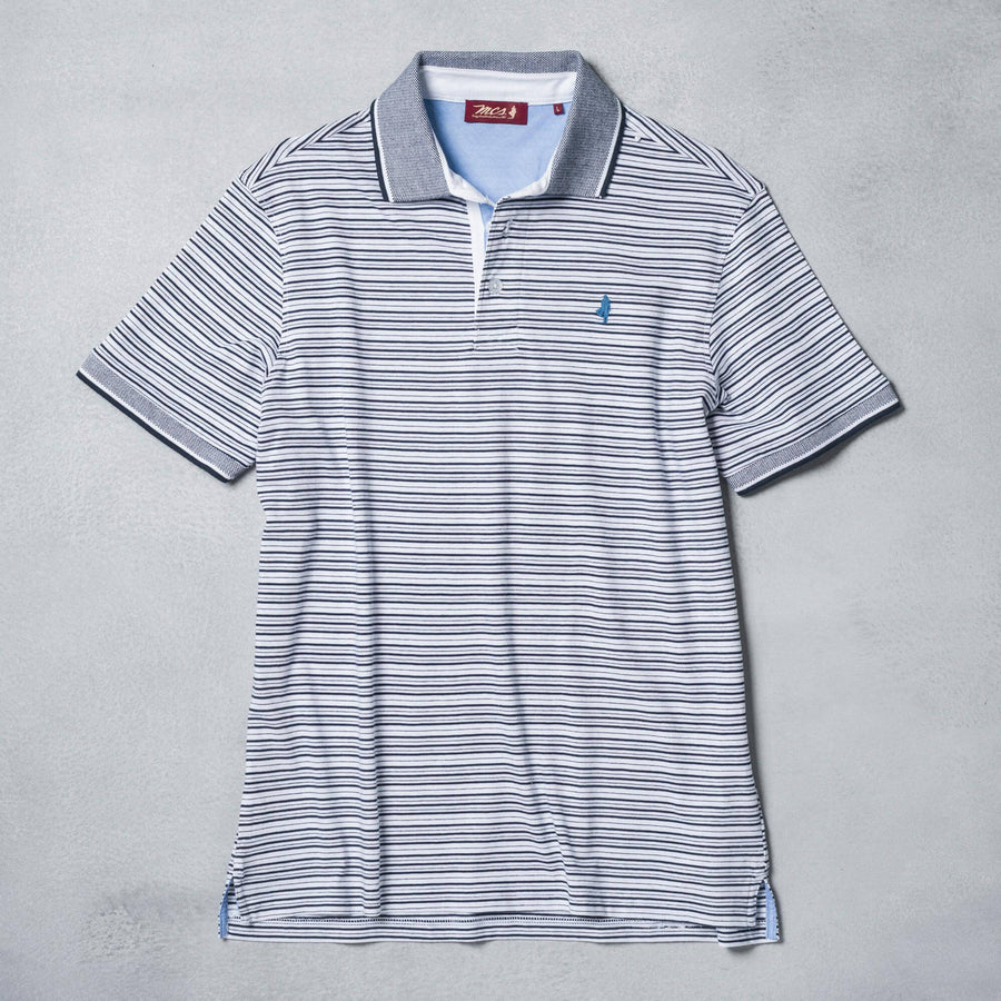 Polo in jersey rigato