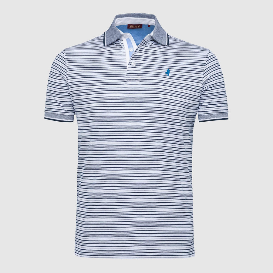 Polo in jersey rigato