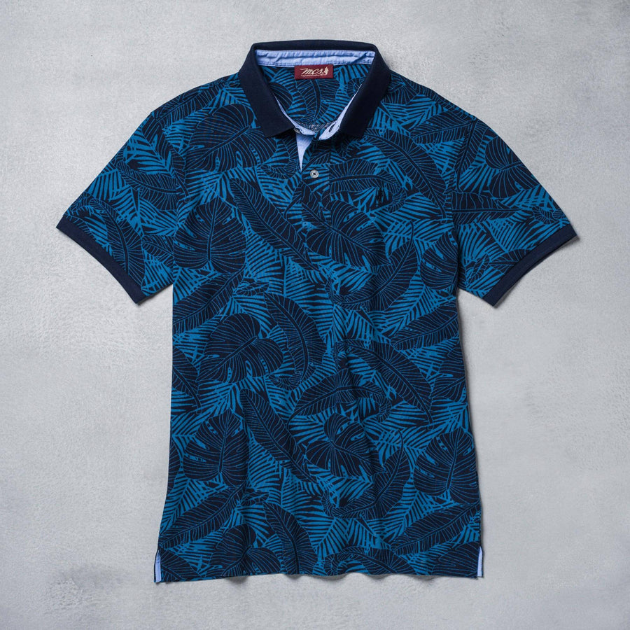 Jungle print polo shirt