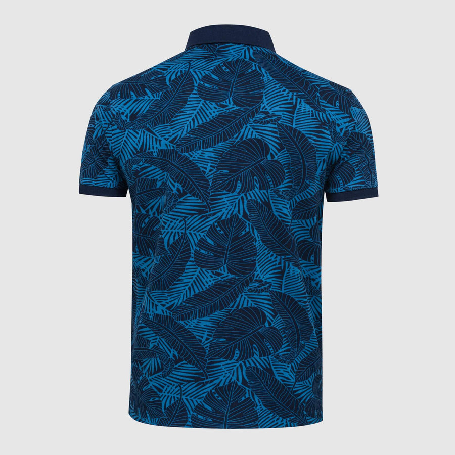 Jungle print polo shirt