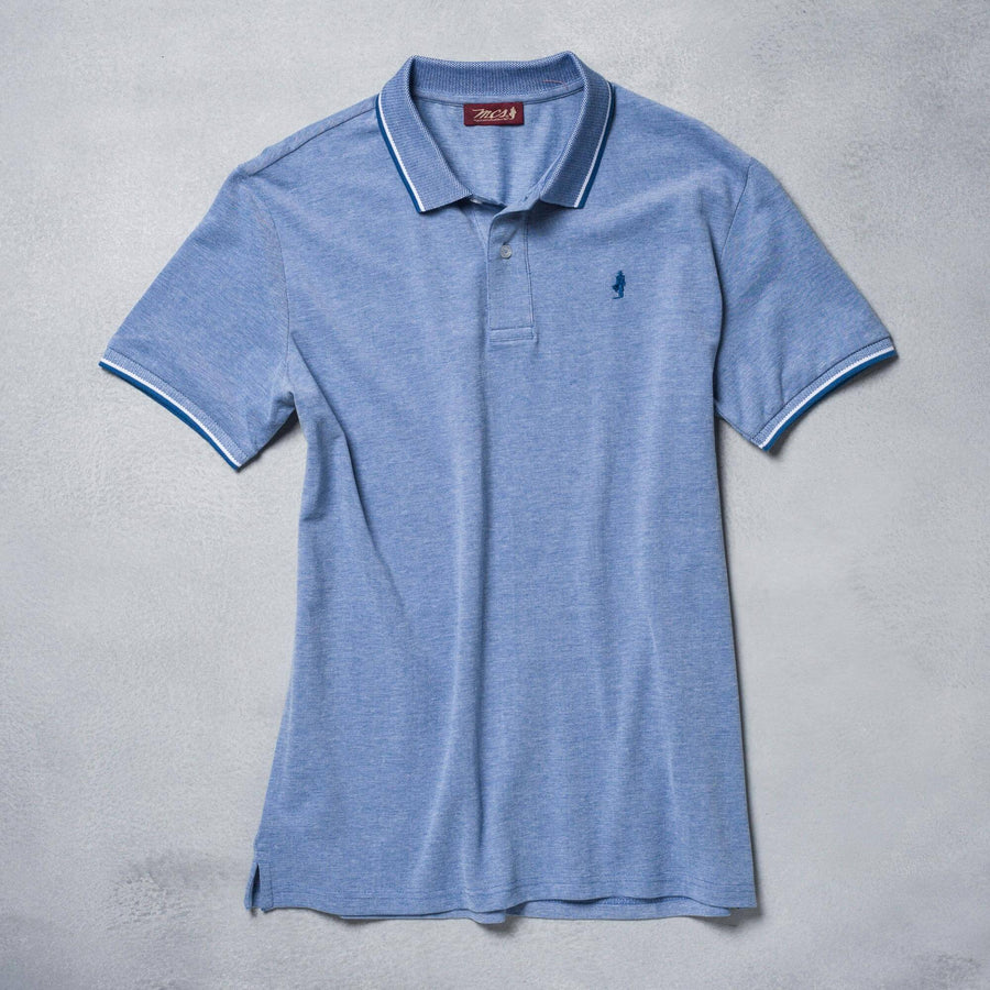 Polo in piquet a disegno Oxford