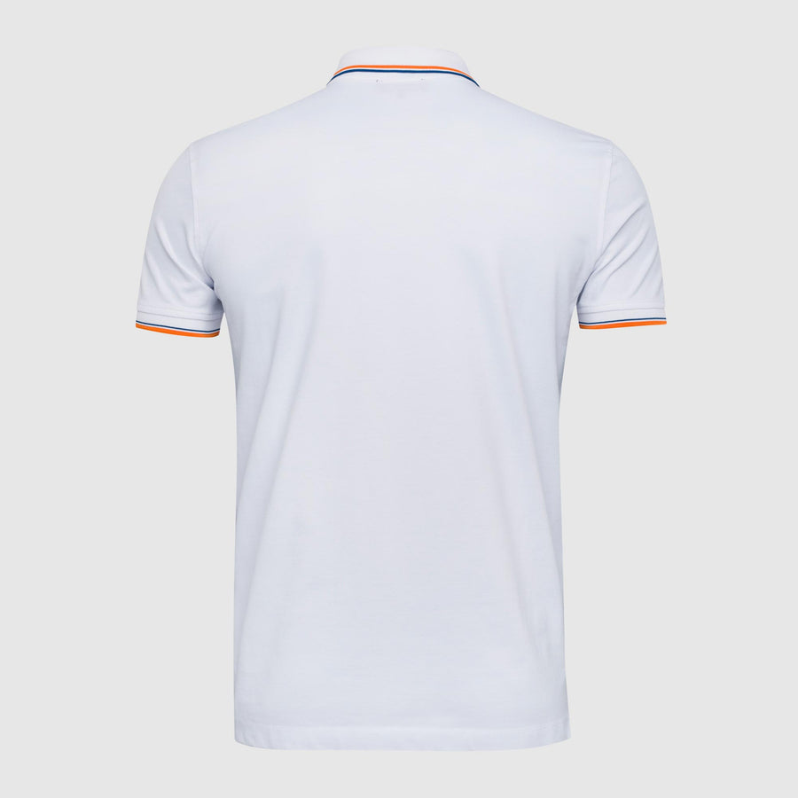 Polo da uomo con colletto a righe fluo