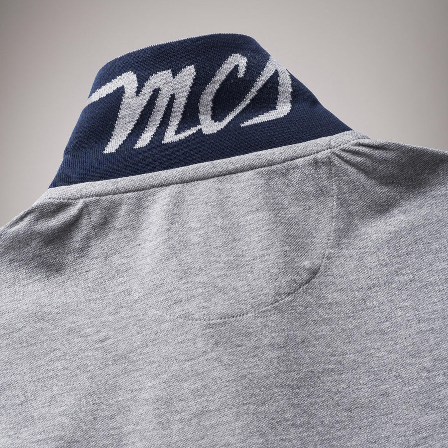 Polo a maniche lunghe in cotone elasticizzato