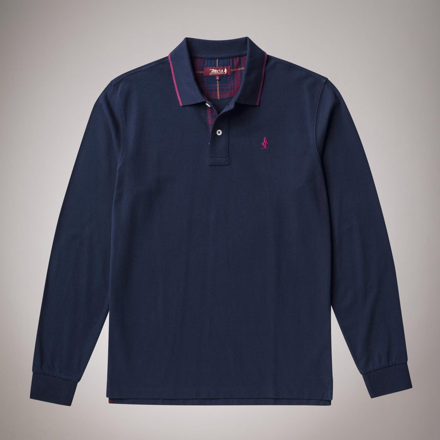 polo maniche lunghe con toppe