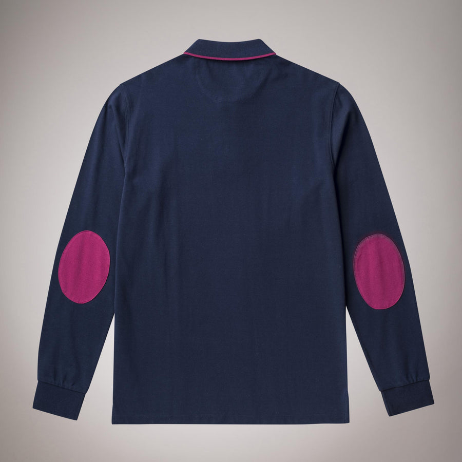 polo maniche lunghe con toppe