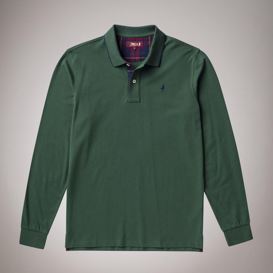 polo maniche lunghe con toppe