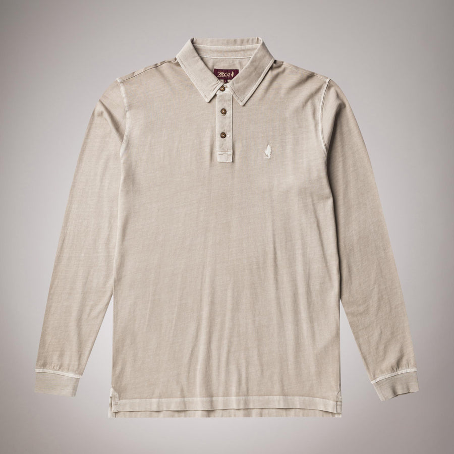 Polo a manica lunga in jersey