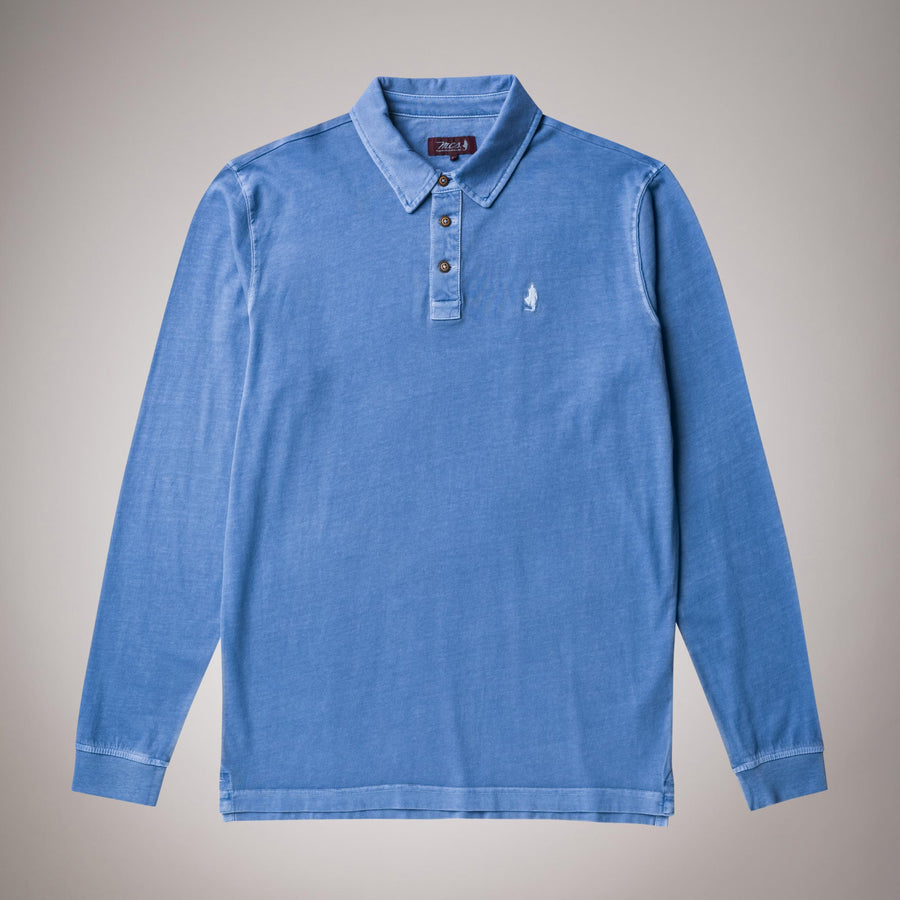Polo a manica lunga in jersey