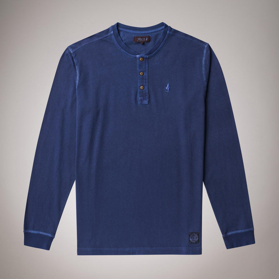 Jersey grandad collar polo shirt