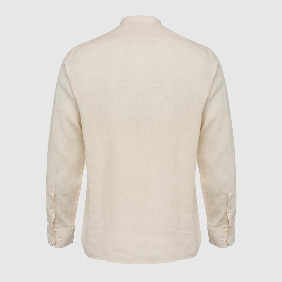 100% linen shirt with mandarin collar