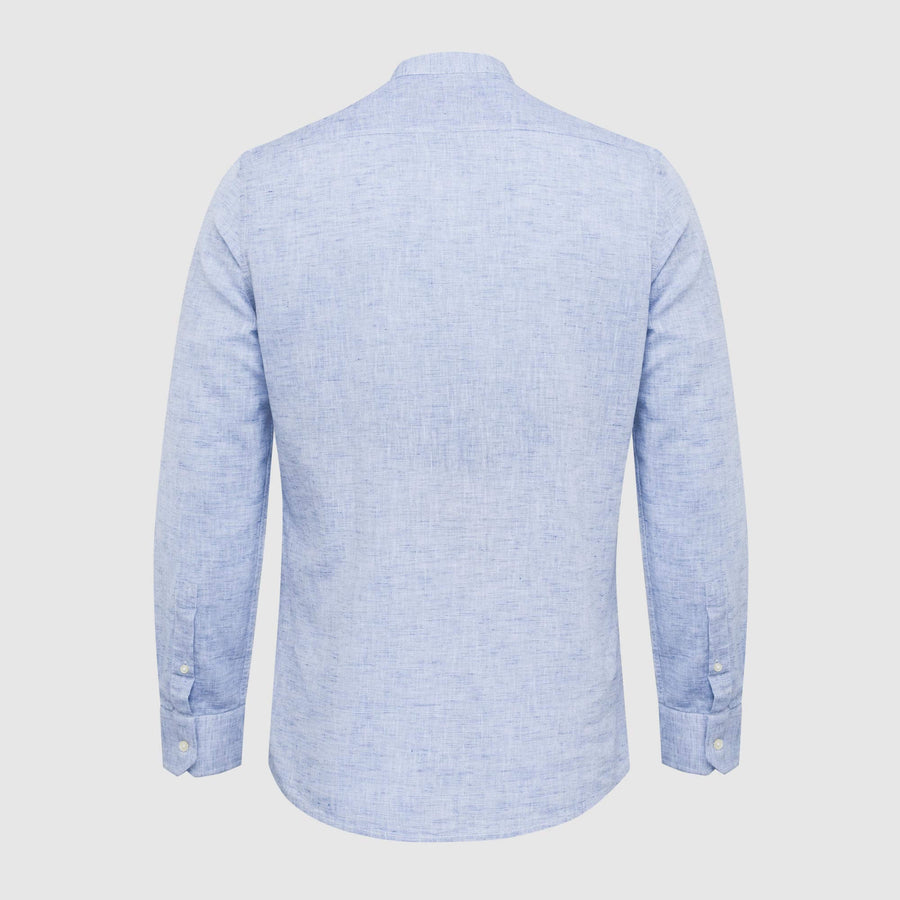 Camicia coreana in cotone e lino