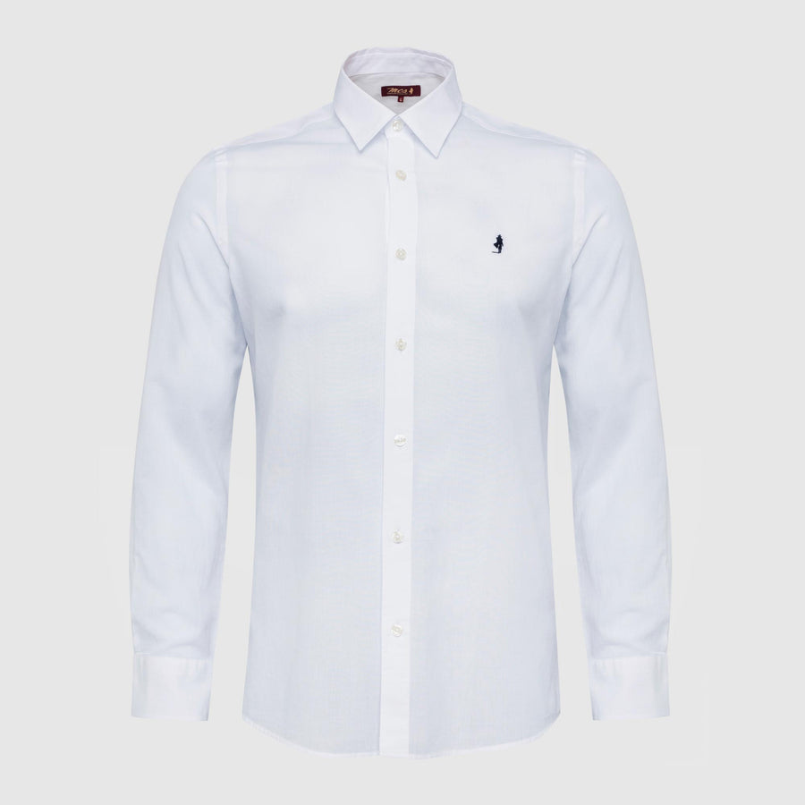 Camicia tinta unita in mussola leggera