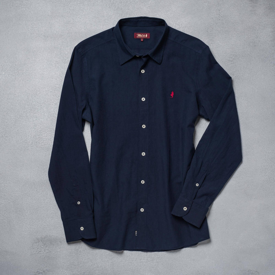 Camicia tinta unita in mussola leggera